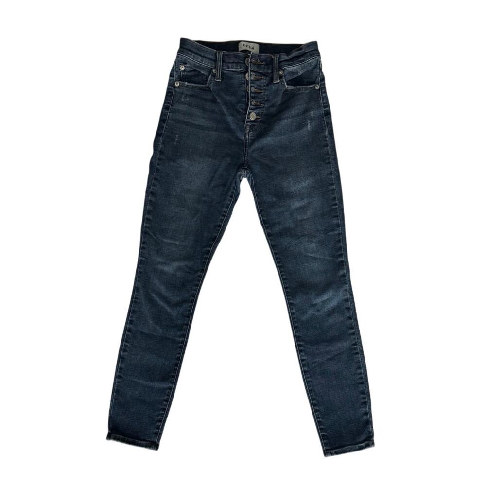 Pistola High Rise Button Fly Skinny Jeans Dark Wash Size 25